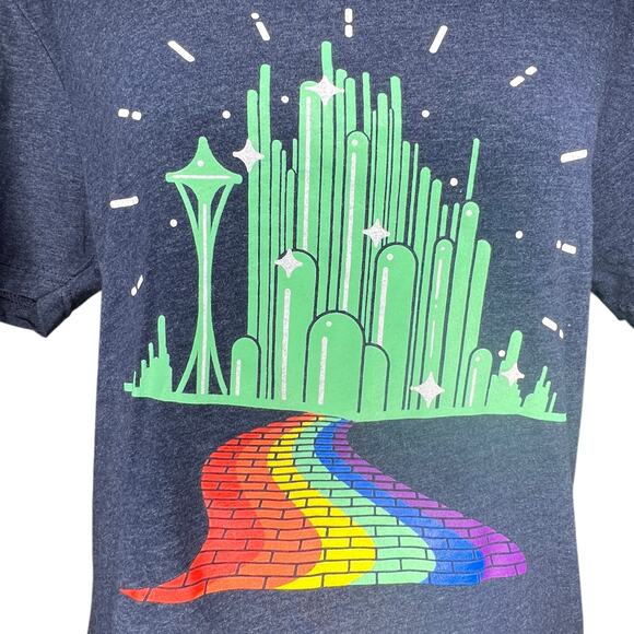 Choke Co Pride Collection (S) Emerald City Wizard of Oz Rainbow Brick Road Tee - Picture 8 of 9